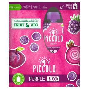 Piccolo Organic Purple & Go Fruit & Veg Smoothie Multipack 6+ Months