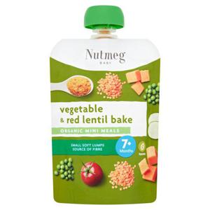 Nutmeg Vegetable & Red Lentil Bake Baby Food 7M+