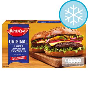 Birds Eye Original Beef Quarter Pounder Burgers 454G