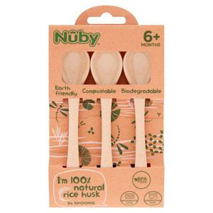 Nuby Rice Husk Spoons 3 Pack 6M+