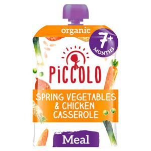 Piccolo Organic Spring Vegetables & Chicken Casserole with Rice 7+ Months