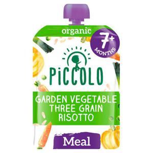 Piccolo Organic Garden Vegetables Three Grain Risotto with Cheese 7+ Months