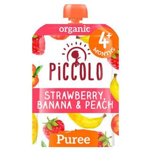 Piccolo Organic Strawberry, Banana & Peach 4+ Months