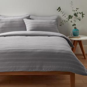 Morrisons Silver Grey Waffle Bedset King