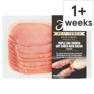 Fuller Flavoured Triple Oak Smoked Cured Back Bacon 8S 280G