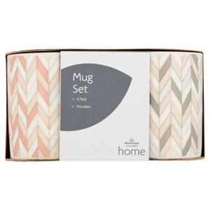 Morrisons Glam Herringbone Mugs 4Pk