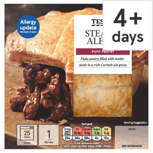 Tesco Steak & Ale Puff Pie 200G