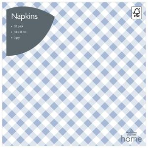 Morrisons Blue Gingham Napkins