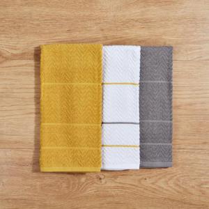 Morrisons Herringbone Natural Tea Towels 3 Pack