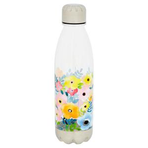 Morrisons Floral Print Milk Bottle Shaped Water Bottle 650Ml