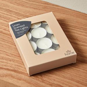 Morrisons Linen Tealights 24Pk