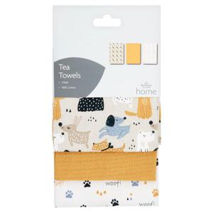 Morrisons Dogs Tea Towels 3 Pack