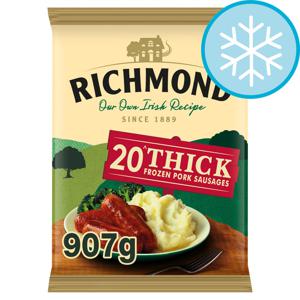 Richmond 20 Thick Frozen Sausages 907G