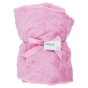 Morrisons Soft Pink Heart Throw