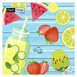 Summer Fruits 3ply Napkins, 33cm