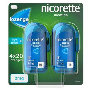 Nicorette Cools 2mg Lozenge- Icy Mint (Stop Smoking Aid)