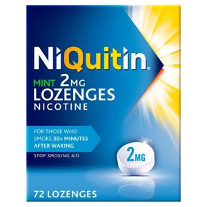 NiQuitin Mint Lozenge 2mg, 72 Lozenges Stop Smoking Aid