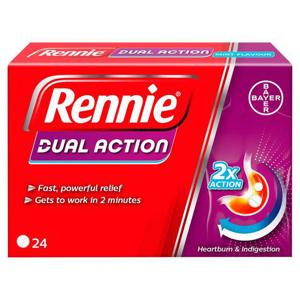 Rennie Dual Action Mint Flavour 24 Chewable Tablets