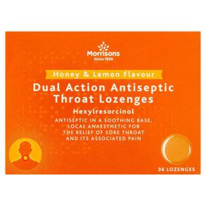 Morrisons Dual Action Lozenges Honey & Lemon