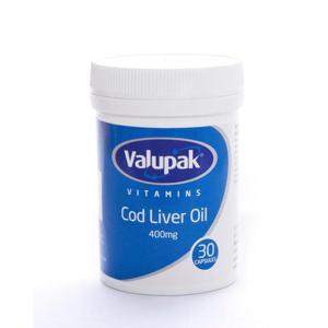 Valupak Cod Liver Oil 400mg Capsules