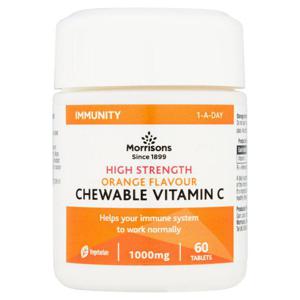 Morrisons Orange Flavour Chewable Vitamin C 1000 Mg