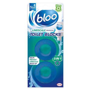 Bloo Limescale Prevention Toilet Blocks 5 In 1 Twin