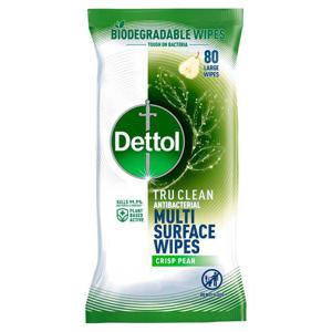 Dettol Tru Clean Antibacterial Wipes Crisp Pear Wipes