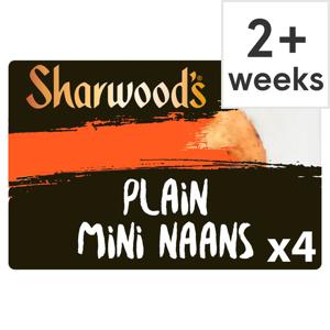 Sharwoods 4 Mini Plain Naan 260G