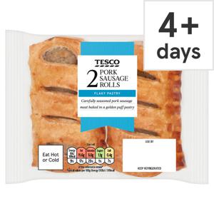 Tesco 2 Pork Sausage Rolls 120G