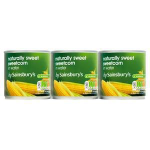 Sainsbury's Sweetcorn 3x198g (157g*)