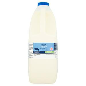 Sainsbury's British Whole Milk 2.27L (4 pint)