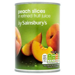 Sainsbury's Peach Slices In Fruit Juice 411g