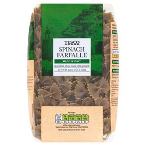 Tesco Spinach Farfalle 500G