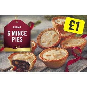 Iceland 6 Mince Pies 6 Unit