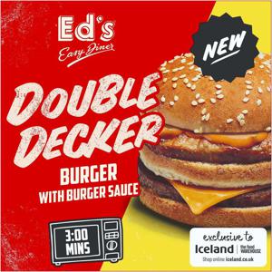 Ed's Diner Double Decker Burger with Burger Sauce 204g