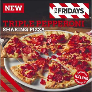 TGI Fridays Triple Pepperoni Sharing Pizza 504g