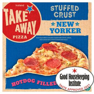 Iceland Takeaway Hot Dog Stuffed Crust New Yorker Pizza 551g