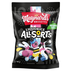 Maynards Bassetts Liquorice Allsorts Sweets Bag 165g