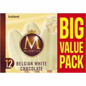 Iceland 12 Belgian White Chocolate Majestics 1.44l