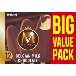 Iceland 12 Belgian Milk Chocolate Majestics 1.44l