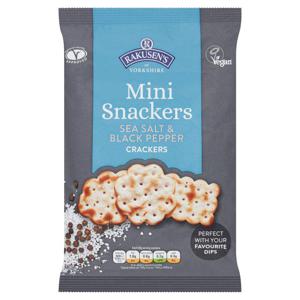 Rakusen's Mini Snackers Sea Salt & Black Pepper Crackers