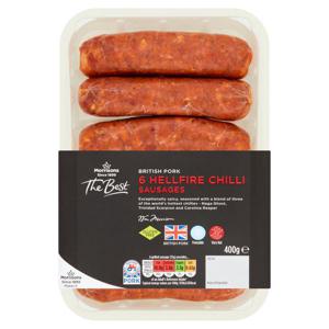 Morrisons The Best 6 HellFire Chilli Sausages