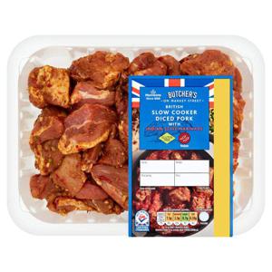 Morrisons Slow Cooker Diced British Pork Indian Style Marinade