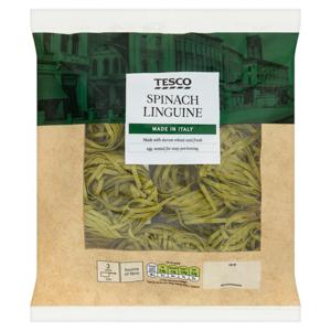 Tesco Linguine Spinach 300G