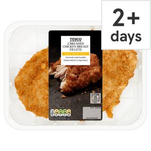 Tesco 2 Breaded Chicken Breast Fillets 350