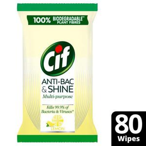 Cif Biodegradable Multi Purpose Wipes Lemon