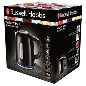 Russell Hobbs Stainless Steel Quiet Boil Kettle Black 20462