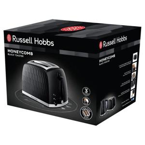 Russell Hobbs Honeycomb 2 Slice Toaster Black