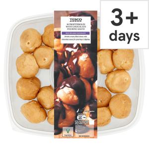 Tesco Chocolate Profiteroles 18 Pack