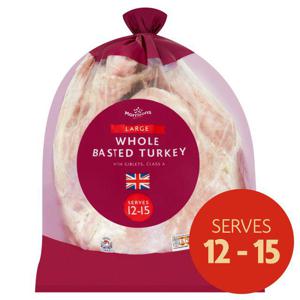 Morrisons Frozen Basted Turkey Large 5.3-6.9kg Serves 12-15